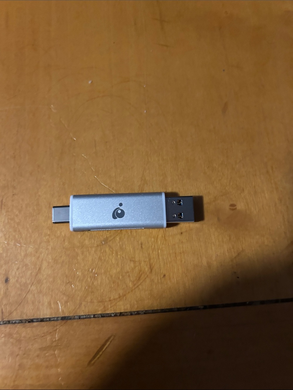 Silver Dual USB-C to USB-A Flash Drive